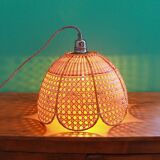 Rattan flower hanging lamp