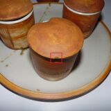 Superb service to condiments modernist style, pottery La Colombe. '60'