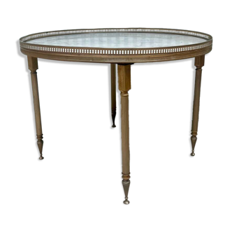 Marble and brass coffee table