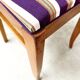6 striped fabric chairs from the 1950s