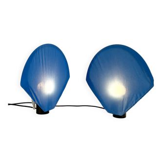 Paire de Lampes de table bleues par Zilo G, 1980
