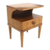 Table de chevet en orme, Swedish Modern, Suède, 1940