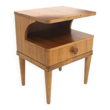 Elm bedside table, Swedish Modern, Sweden, 1940