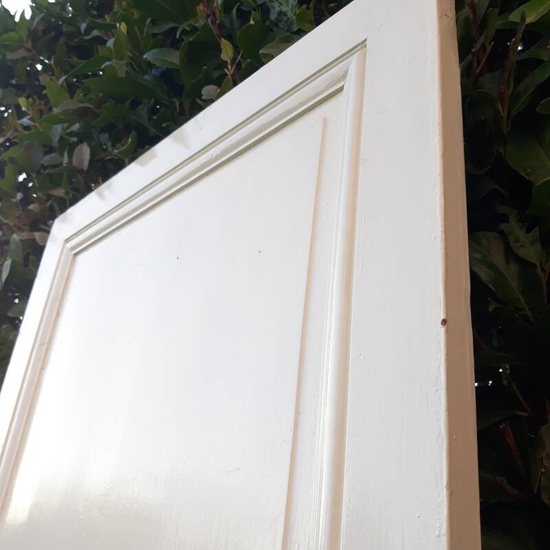 Communication door H218.5xL80cm, old panelled and moulded.