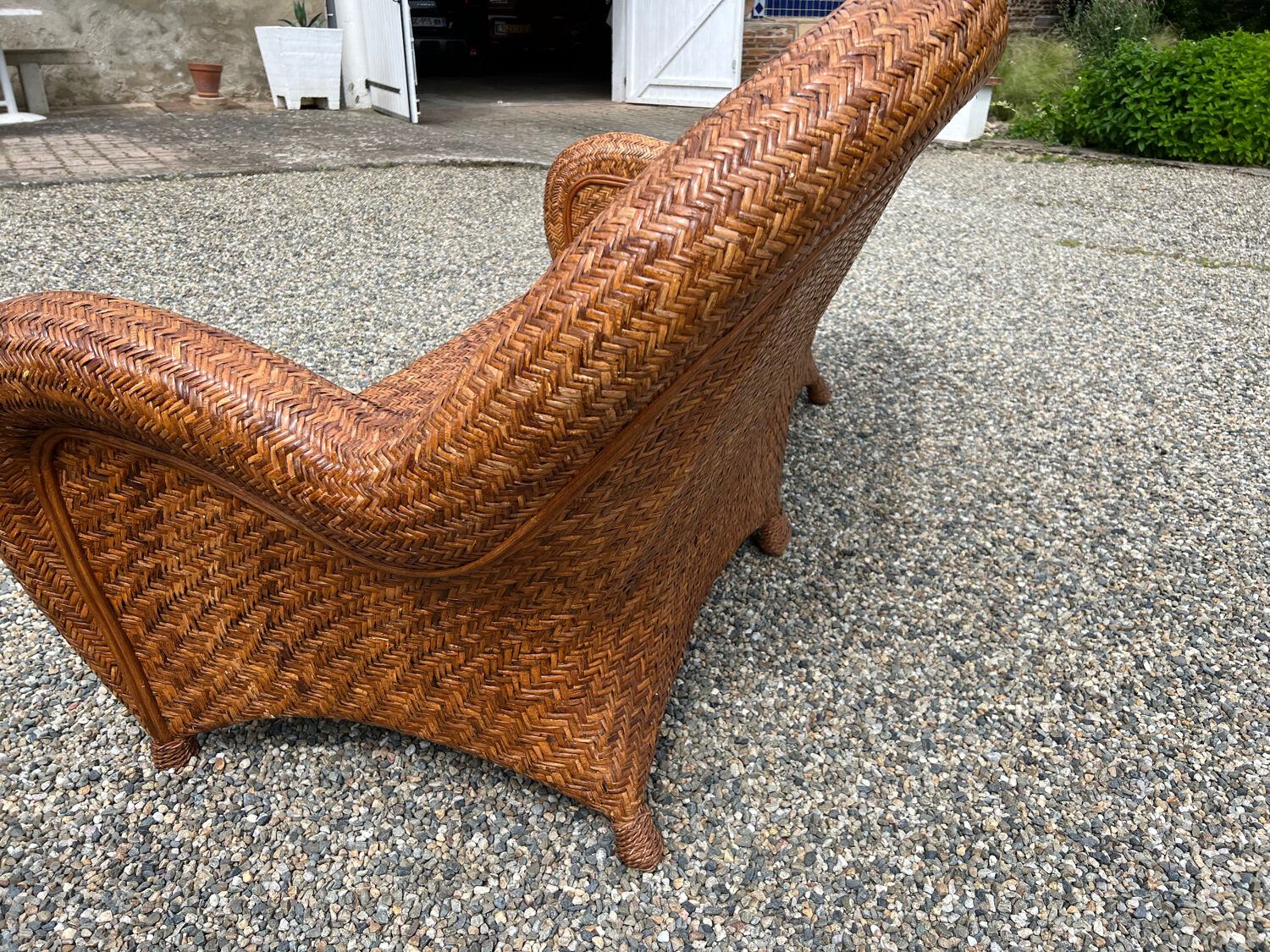 Rattan sofa and armchair