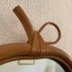 Vintage mirror 1960 rattan apple wicker bamboo - 32 x 35 cm