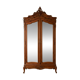 Antique two-door mirror wardrobe Louis XV in wood