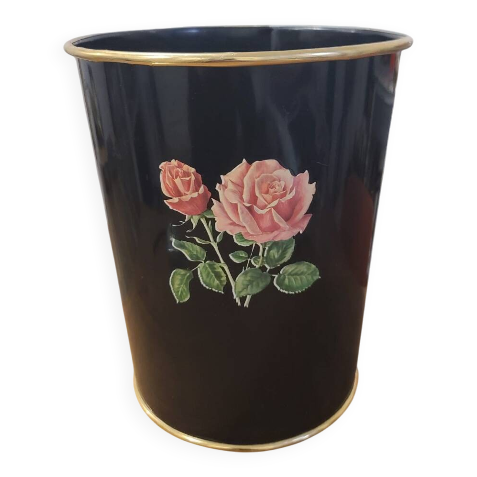 Old wastepaper basket/office bin