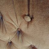 Deux fauteuils crapaud velours