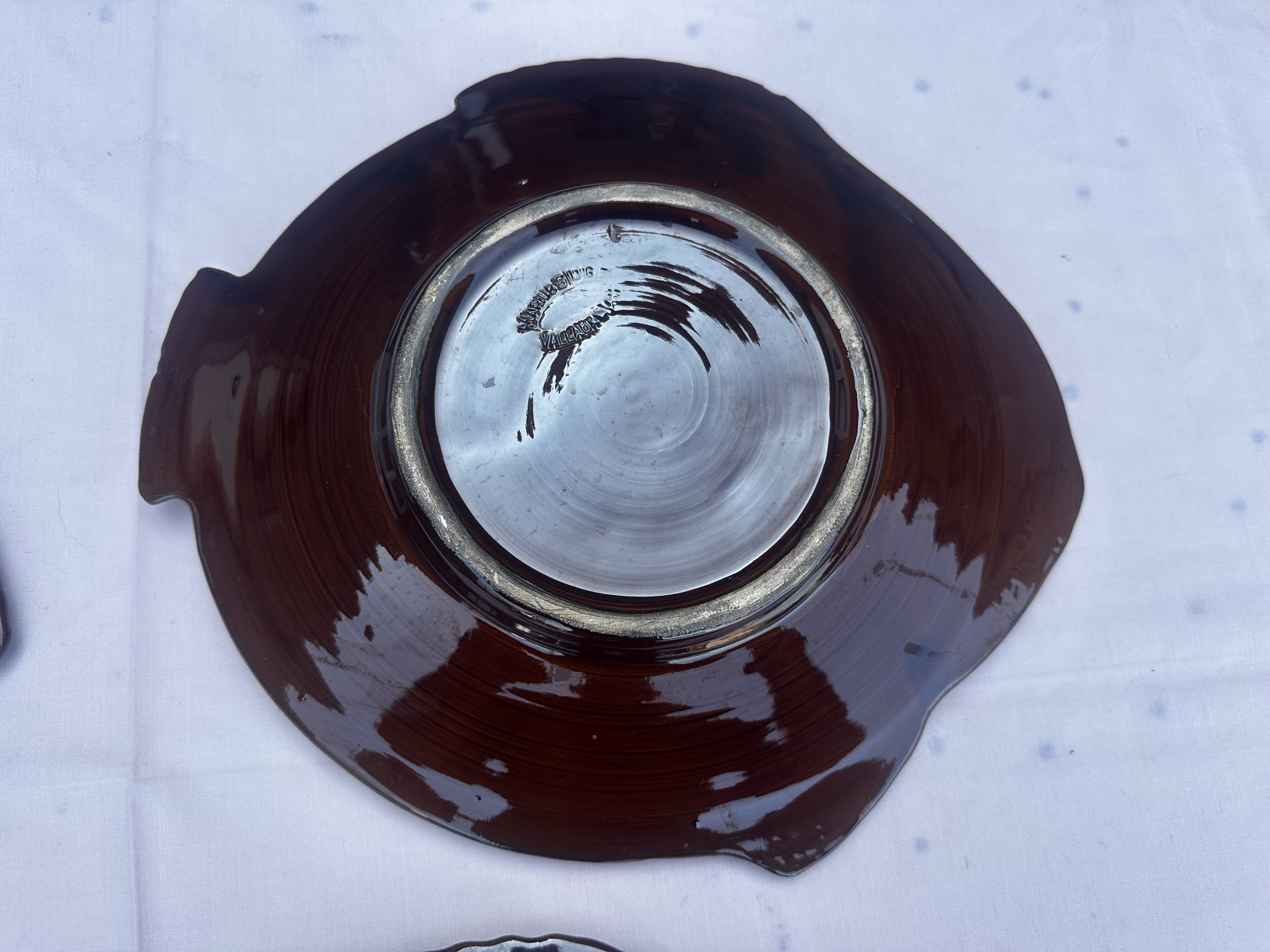 5 fish plates by Marius Giuge for Vallauris