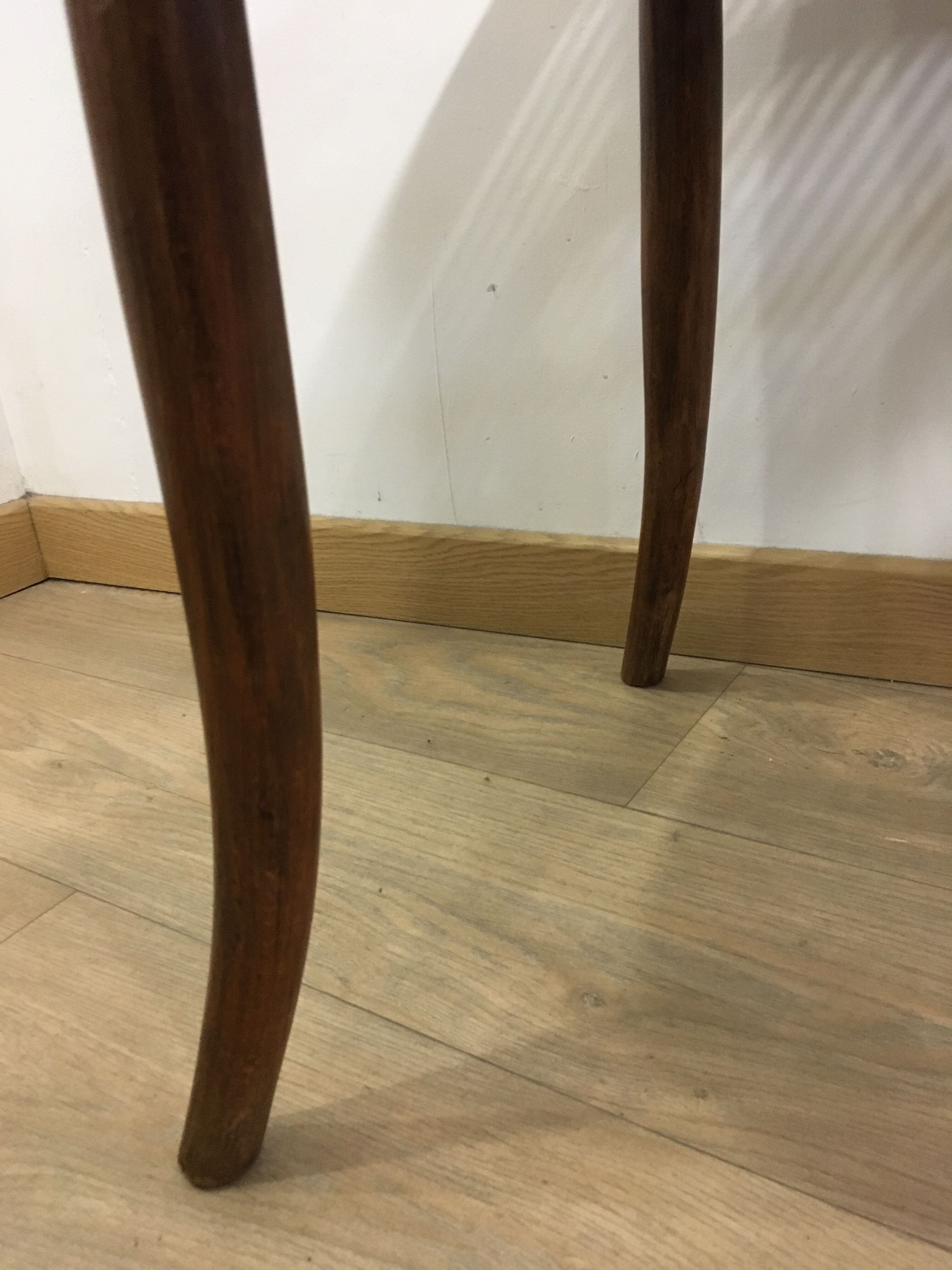 4 old wooden bistro chairs