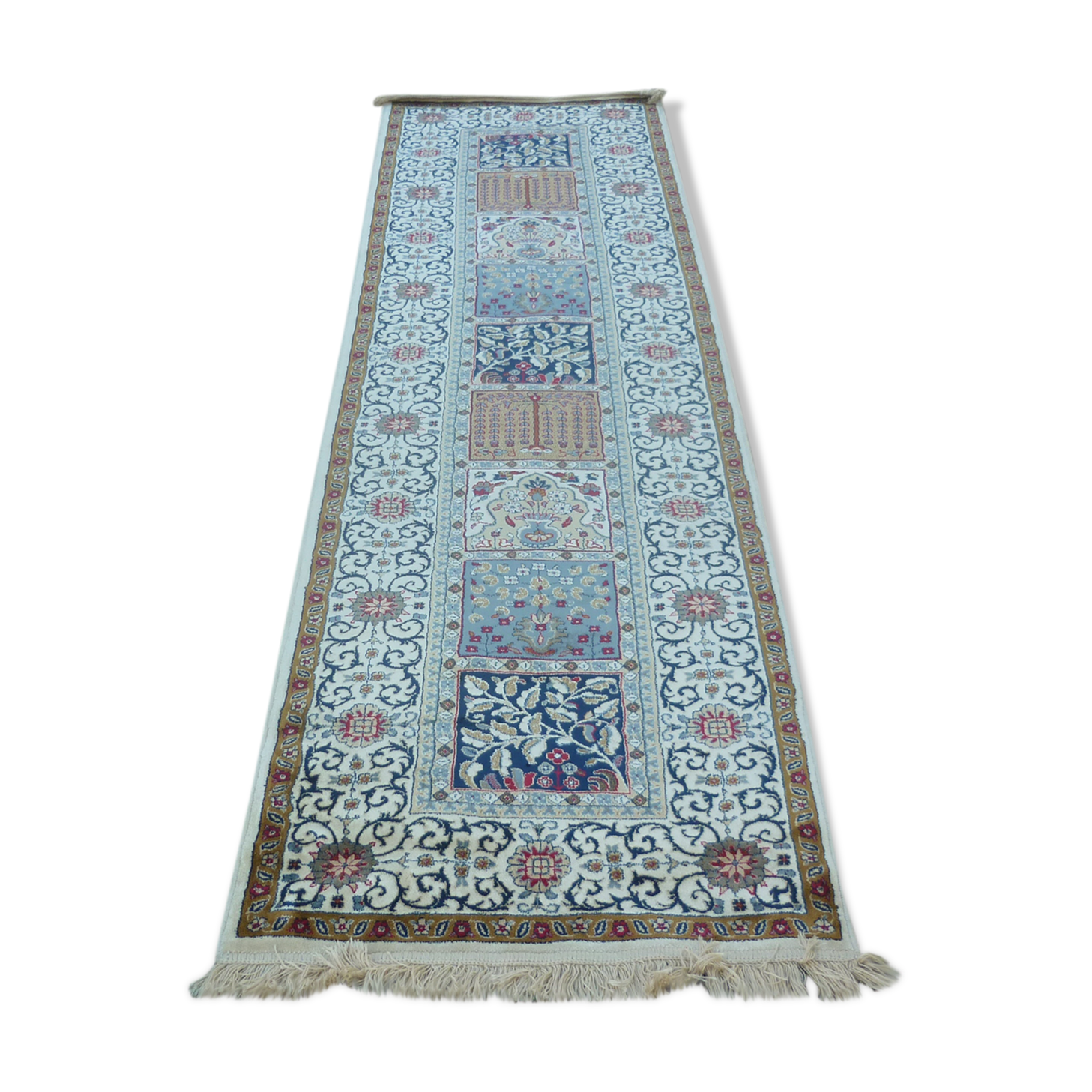 Kashmir silk carpet - 300x80cm