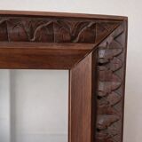 Antique carved wooden mirror