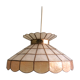 70s mother-of-pearl and brass pendant light