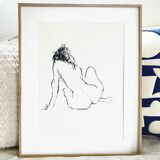 Charcoal painting