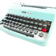 Typewriter, olivetti lettera 32 blue pastel