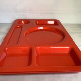 Pair of orange guzzini meal trays