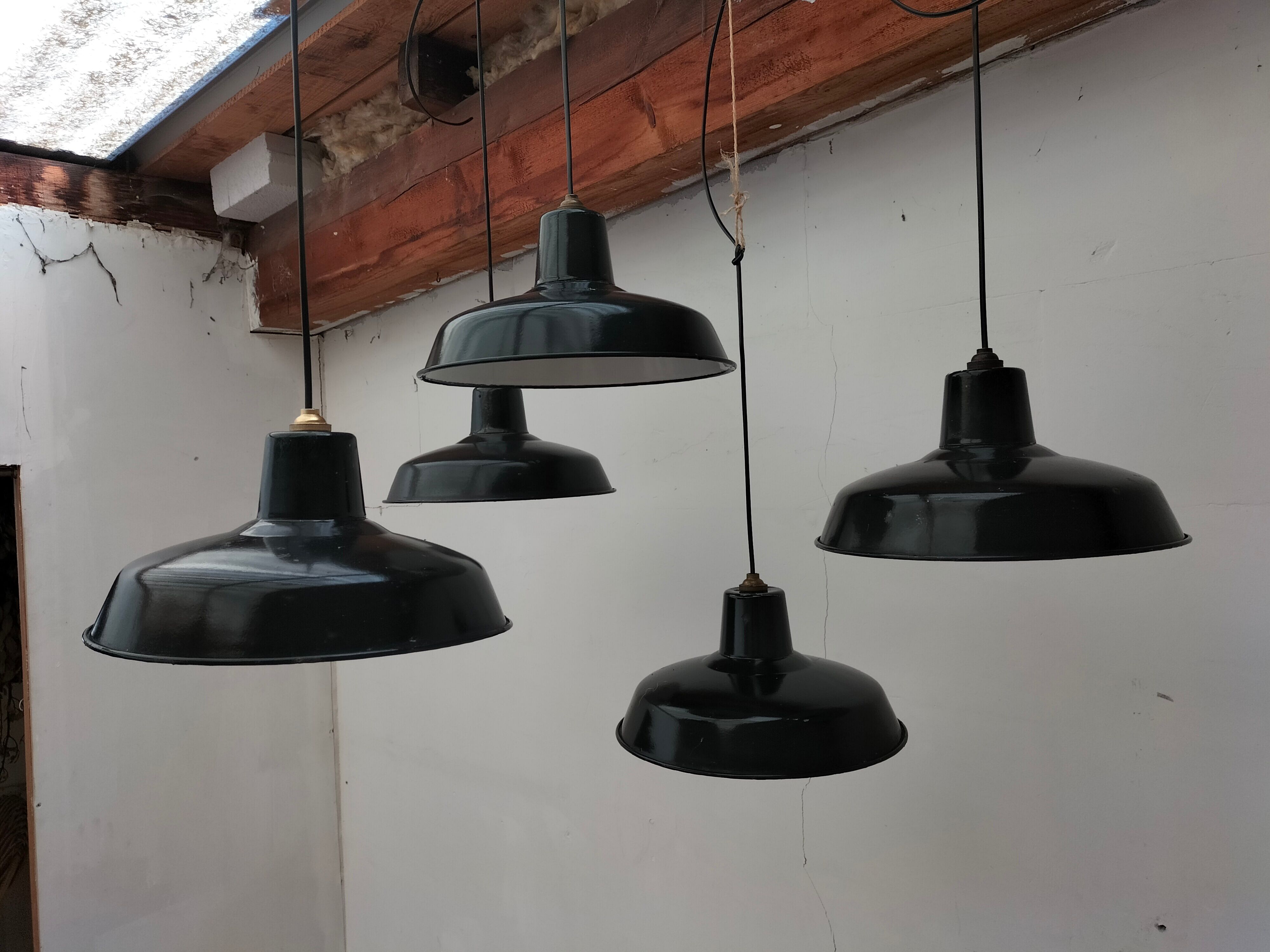 Set of 5 hanging lamps
