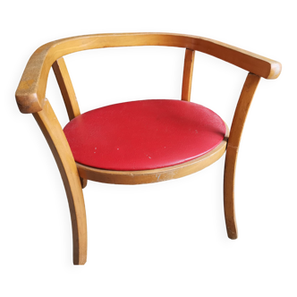 Fauteuil pour enfant Baumann cuir rouge