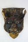 Vintage ritual mask in repoussé brass from Nepal/Tibet.