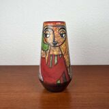 Danish studio pottery vase from the mid-century by Marianne Starck for Michael Andersen, 1960s.