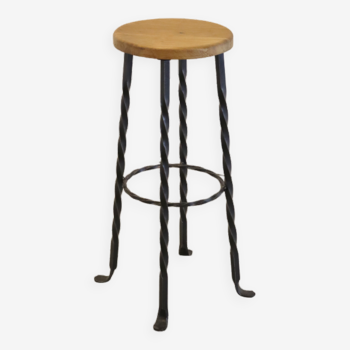 Set of 4 brutalist vintage stools 'Villingen'