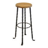 Set of 4 brutalist vintage stools 'Villingen'