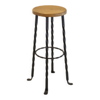 Set of 4 brutalist vintage stools 'Villingen'