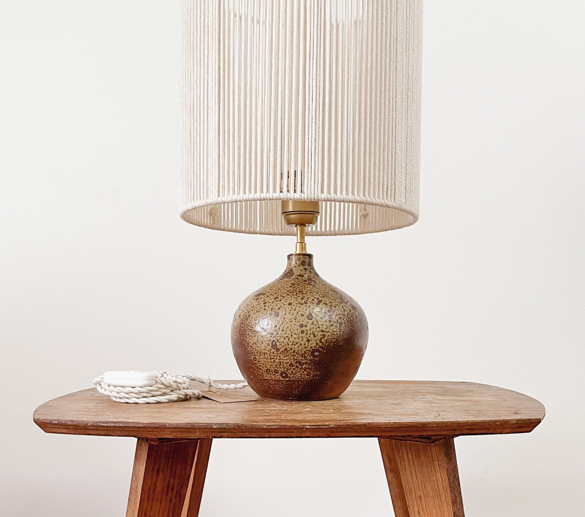 Lamp Sandstone and cotton rope