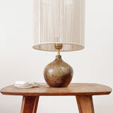 Lampe grès et corde de coton