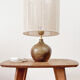 Lampe grès et corde de coton