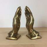 Brass hand bookends
