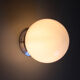 Old opaline globe wall lamp or ceiling lamp vintage diameter 20 cm and aluminum base