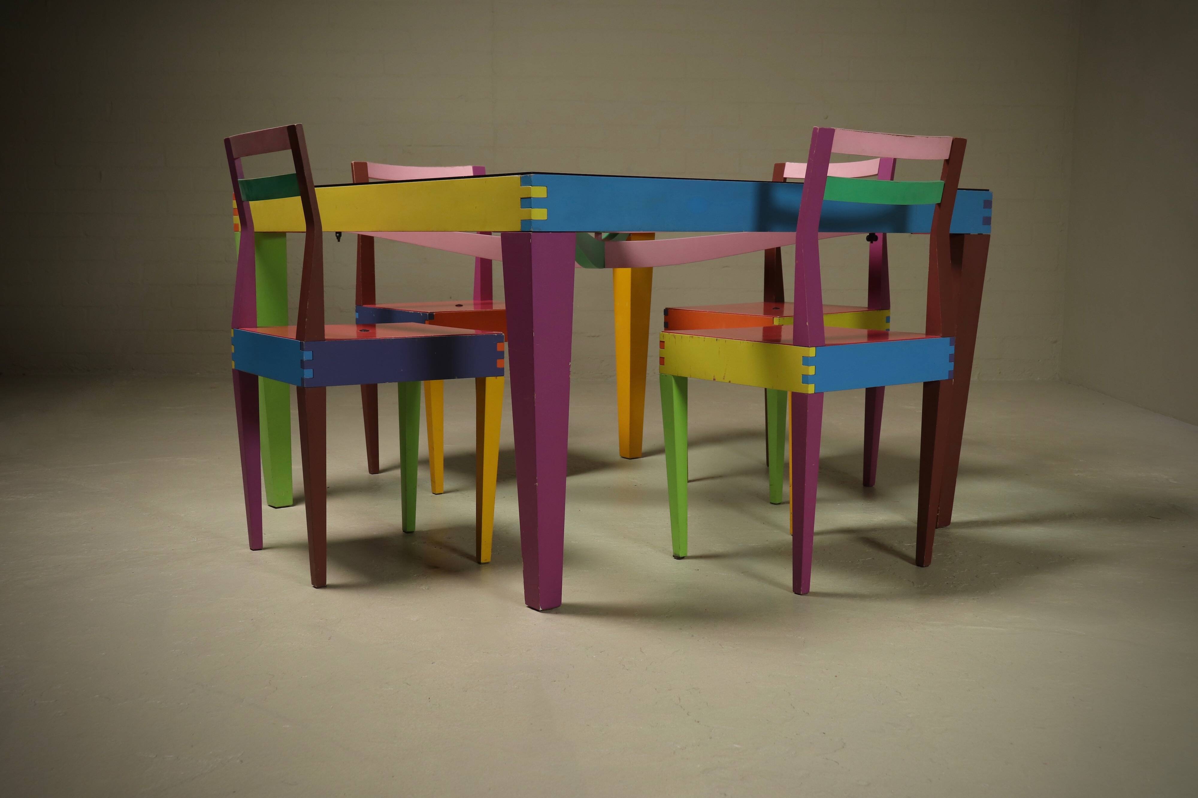 Ensemble de salle à manger Dry Series par Massimo Morozzi pour Giorgetti Matrix, années 1980