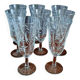 6 Luminarc foliage champagne flutes from the 60s