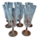 6 Luminarc foliage champagne flutes from the 60s