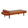 Hans J. Wegner GE19 Daybed in Teak and Camel Leather for Getama Denmark