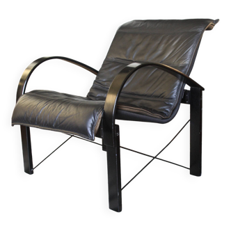 Polhem leather armchair by T. Björklund for Ikea