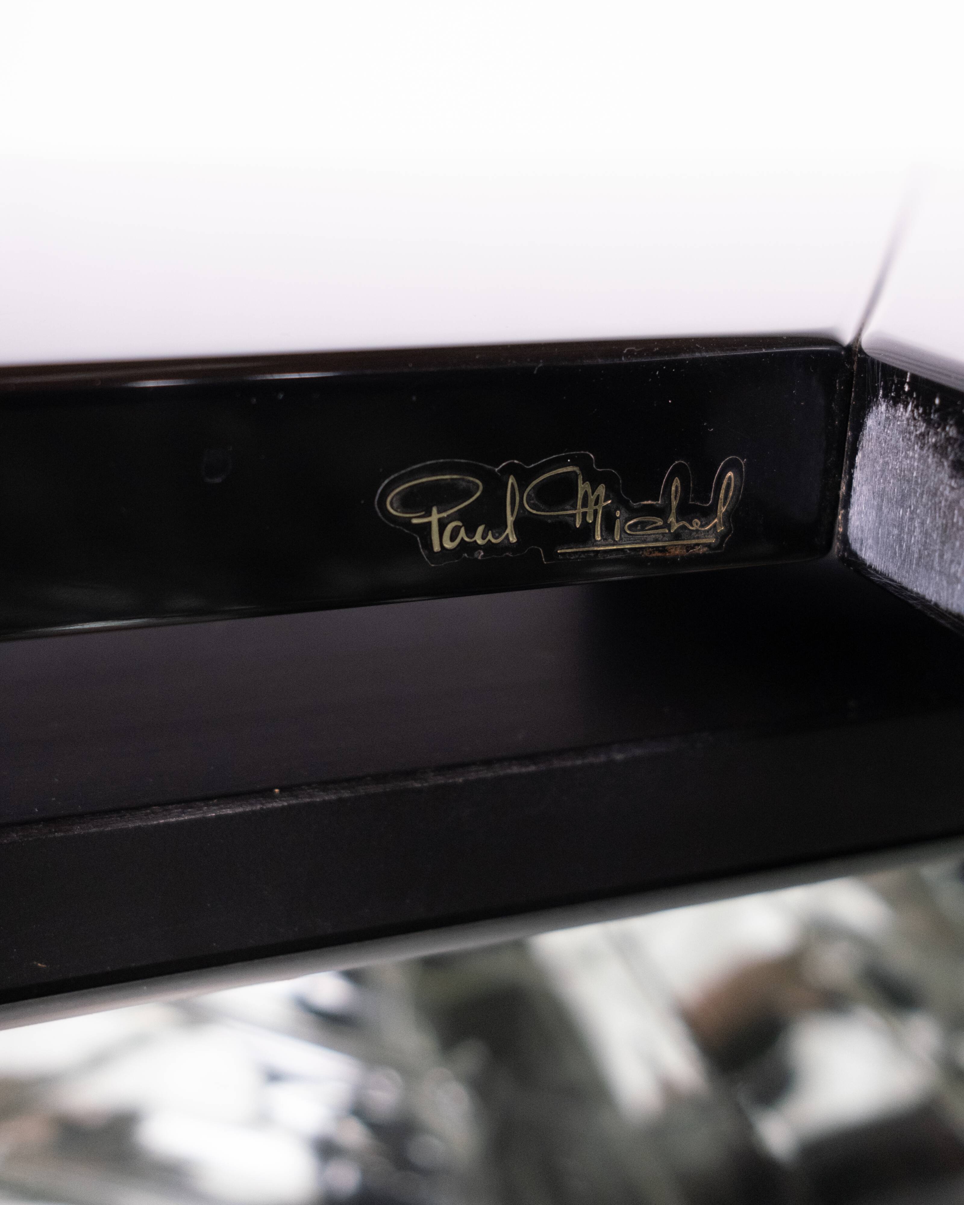 Table basse bar laquée Paul Michel pour Roche Bobois, France, 1980s