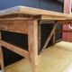Folding table in wood brewery-guinguette, 6/8 cutlery