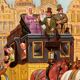 Peinture  "Promenade en ville".