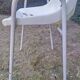 Set of 4 identical Space Age White Garden Chairs from the 70s