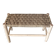 Moroccan wooden and rope bench – Checkerboard weave