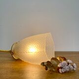 Vintage tulip walker in frosted glass