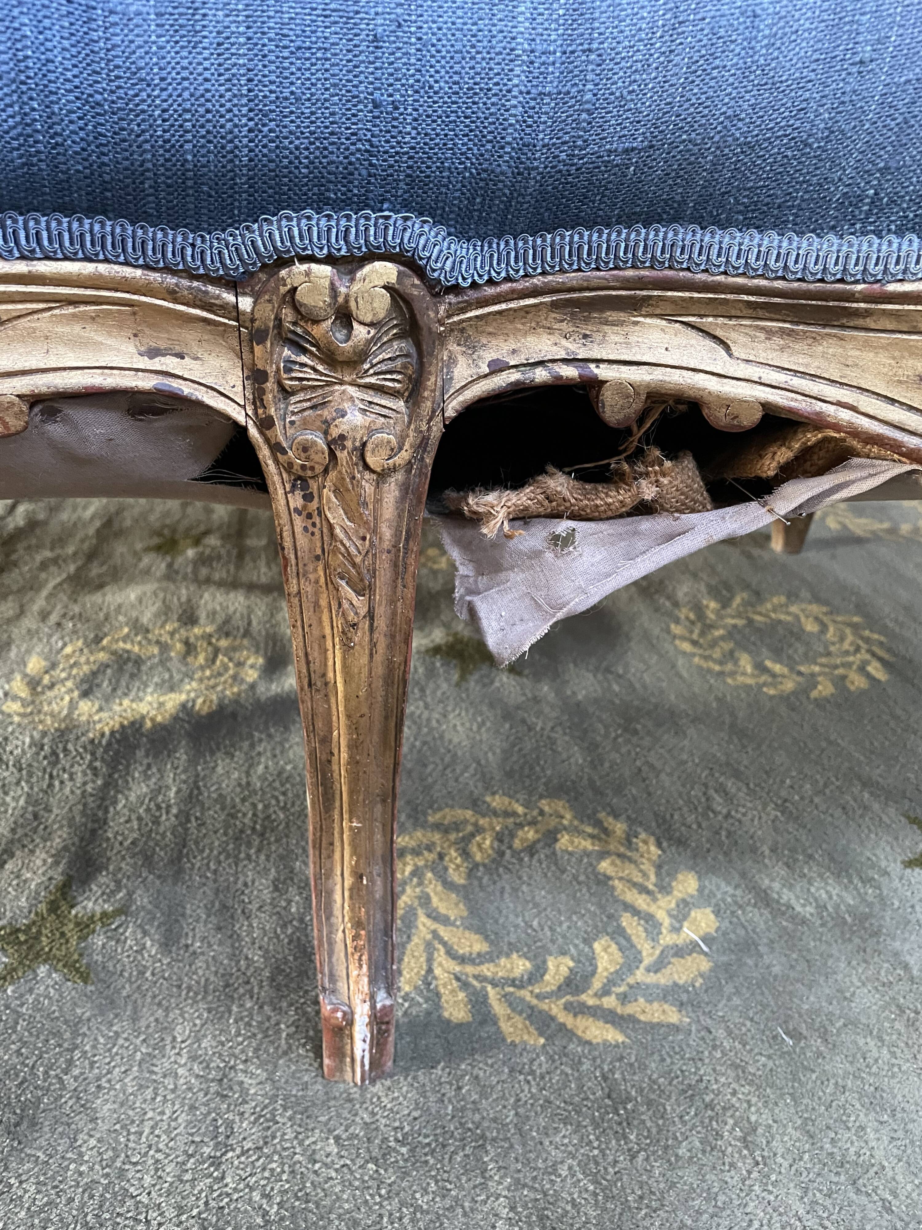 Complete living room louis XV style gilded wood 1900