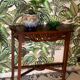 Vintage carved wooden console and aesthetics