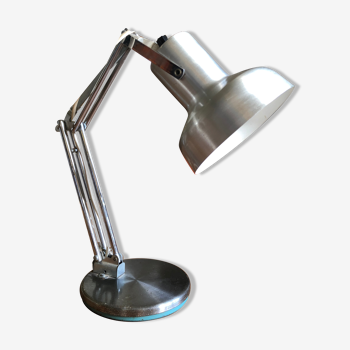 Lampe de bureau articulée vintage alu brossé