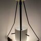 Vintage opaline and rosewood pendant,  Italy 1950 's
