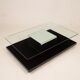 Cidue Mid Century Italian Black Lacquer, Mirror and Glass Coffee Table 1970