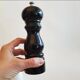 Peugeot salt and pepper mill set in black and white lacquered wood 18 cm